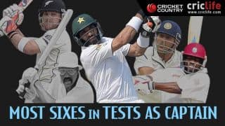 Infographic: Misbah-ul-Haq breaks Brendon McCullums's record of hitting most sixes in Tests as captain